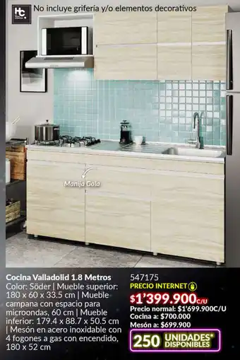 Homecenter Cocina Valladolid 1.8 Metros oferta