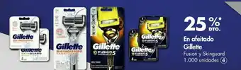 Metro En afeitado gillette fusion y skinguard -25% oferta