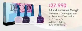 Metro Kit x 4 esmaltes masglo oferta