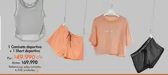 Metro 1 camiseta deportiva + 1 short deportivo oferta