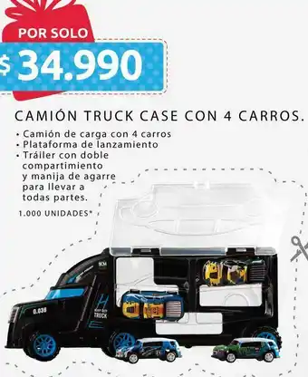 Ara Camión truck case con 4 carros oferta