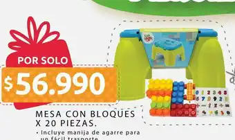 Ara Mesa con bloques x 20 piezas oferta