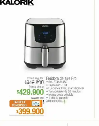 Jumbo Freidora de arire kalorik oferta