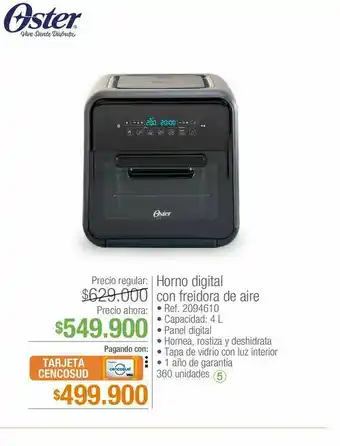Jumbo Horno eléctrico oster oferta