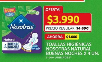 Ara Toallas higiénicas nosotras oferta