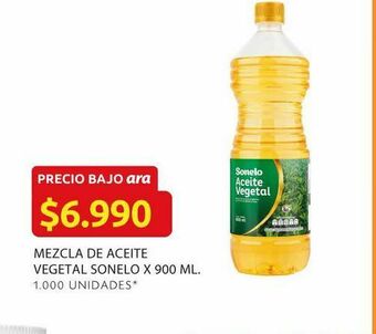 Ara Mezcla de aceite vegetal sonelo x 900 ml oferta