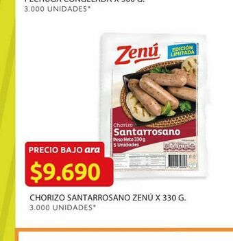 Ara Chorizo santarrosano zenu x 330 g oferta