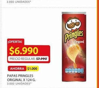 Ara Papas pringles original x 124 g oferta
