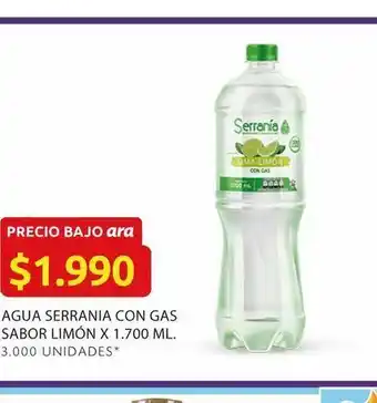 Ara Agua serranía con gas sabor limon oferta