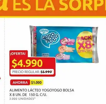 Ara Alimento lacteo yogoyogo bolsa x 8 un oferta