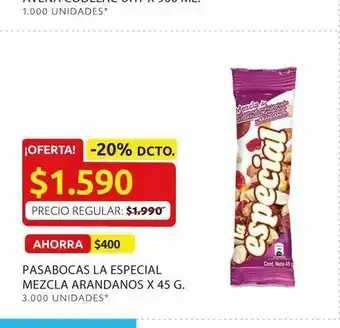 Ara Pasabocas la especial mezcla arandanos x 45 g oferta