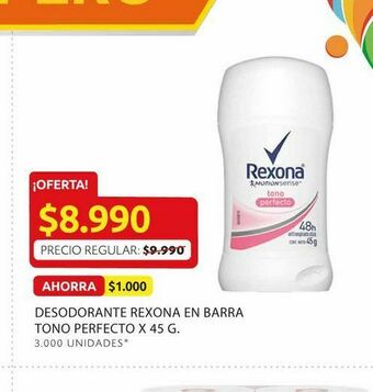 Ara Desodorante rexona en barra tono perfecto x 45 g oferta