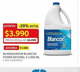Ara Blanqueador blancox poder natural x 2000 ml oferta