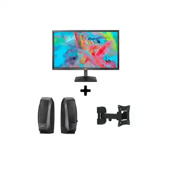 Falabella Monitor lg 24 full hd + soporte brazo + parlantes oferta