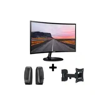 Falabella Monitor samsung 24 curvo + soportebrazo+ parlantes oferta
