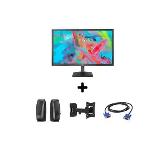 Falabella Monitor lg 24 + cable vga + soporte br + parlantes oferta