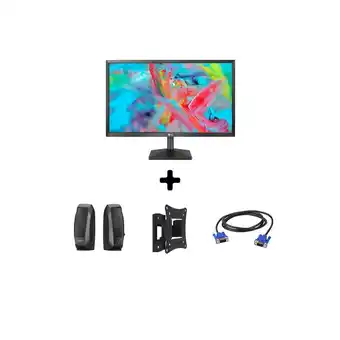Falabella Monitor lg 24 + cable vga + soporte f. + parlantes oferta