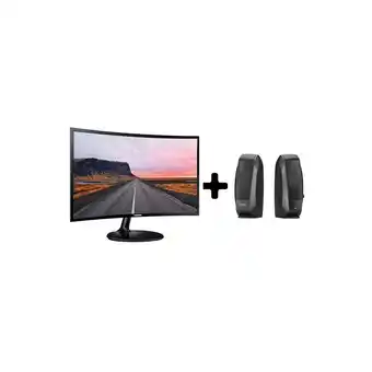 Falabella Monitor samsung 24 curvo + parlantes logitech s120 oferta