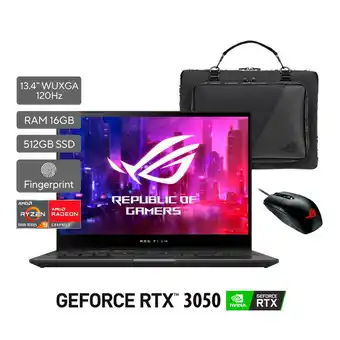 Falabella Portátil Gamer Asus Rog Flow X13 13.4 Pulgadas AMD Ryzen 9 16GB 512GB oferta