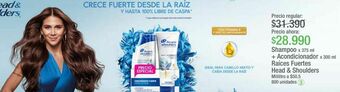 Jumbo Shampoo x 375 ml + acondicionador x 300 ml raíces fuertes head & shoulders oferta