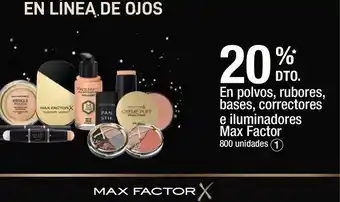 Jumbo En polvos, rubores, bases, correctores e iluminadores max factor -20% oferta
