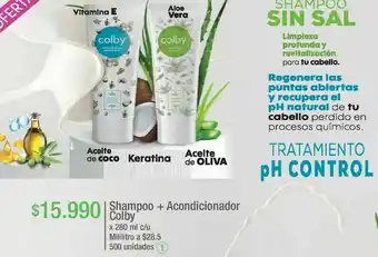 Jumbo Shampoo + acondicionador colby x 280 ml c/u oferta