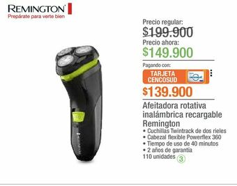 Jumbo Afeitadora rotativa inalámbrica recargable remington oferta