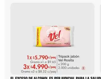 Metro Tripack jabón vel rosita oferta