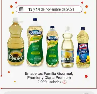 Metro En aceites familia gourmet, premier y diana premium oferta