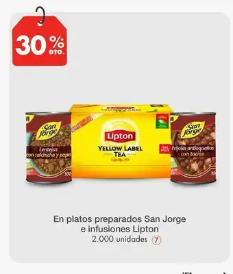 Metro En platos preparados san jorge e infusiones lipton oferta