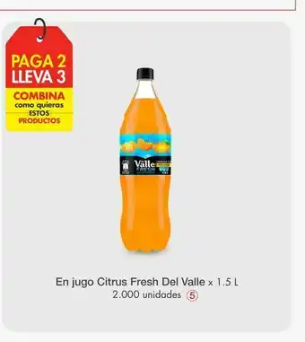 Metro En jugo citrus fresh del valle x 1.5 l oferta