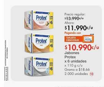 Metro Jabones protex x 6 unidades oferta