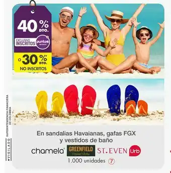 Metro En sandalias havaianas, gafas fgx y vestidos de baño oferta