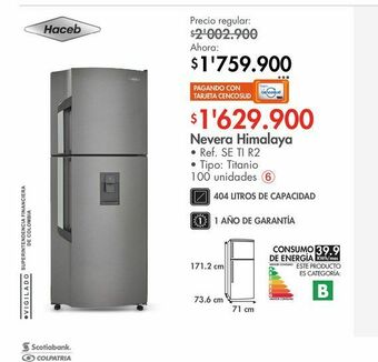 Metro Nevera himalaya oferta