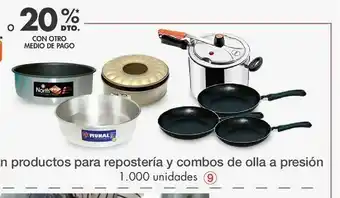 Metro En productos para repostería y combos de olla a presión oferta