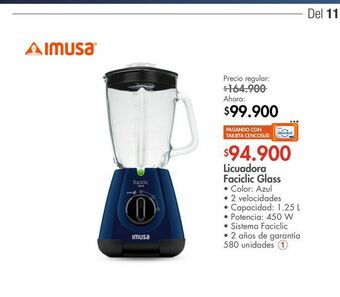 Metro Licuadora faciclic glass oferta