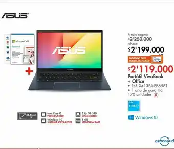 Metro Portátil vivobook + office oferta