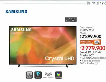 Metro Smart tv uhd 4k crystal 65’ oferta