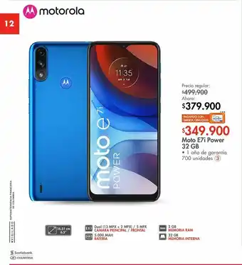 Metro Moto e7i power 32 gb oferta