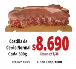 Mercamio Costilla de Cerdo Normal oferta