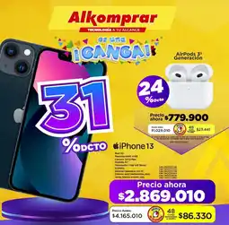 Alkomprar iPhone 13 oferta
