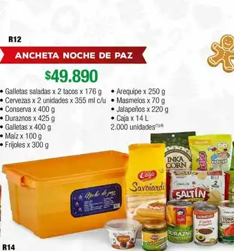 Jumbo Anchetas navideñas noche de paz oferta