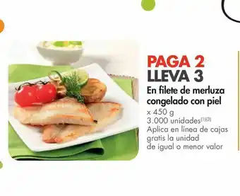 Metro En filete de merluza congelado con pie oferta