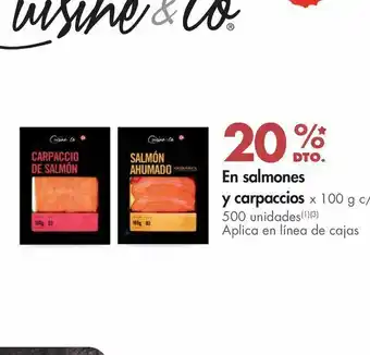 Metro En salmones y carpaccios x 100 g oferta