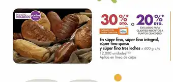 Metro En súper fino, súper fino integral, súper fino queso y súper fino tres leches oferta