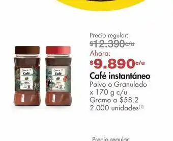 Metro Café instantáneo oferta