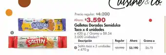 Metro Galletas doradas semidulce taco x 4 unidades oferta