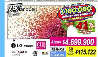 Alkomprar Lg nan075 75" oferta