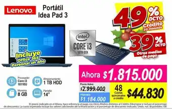 Alkomprar Portatil idea pad 3 lenovo oferta