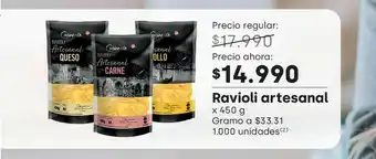 Jumbo Raviolis artesanal oferta